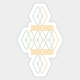 Ethno pattern made of geometric elements Sticker